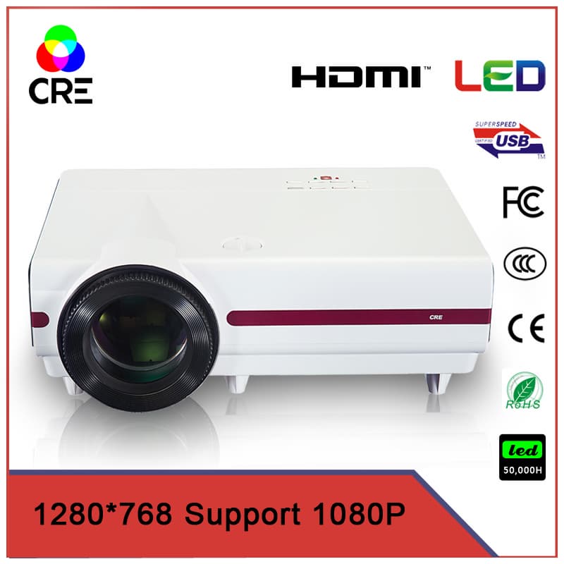 CRE X1500 for School teaching projector with 3500lumen LCD beamer LED projector with 1280_768 resolution